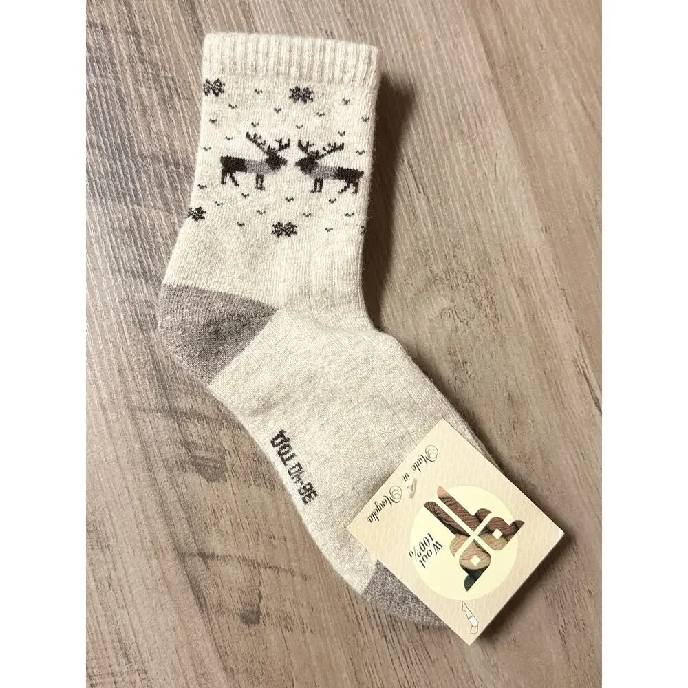 Mongolian Made 100% Wool Socks Size M (38–40) NWT